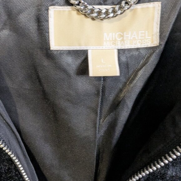 Michael Kors Quilted Faux Fur Vest, Black, Size Large - Picture 2 of 5